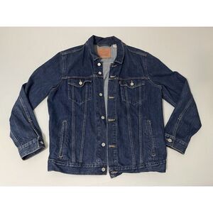 Levi Strauss & CO Trucker Style Jacket Adult XL Large Inside Pockets Button